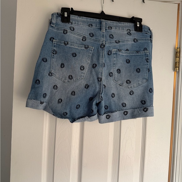BP Blue Patterned Jean Shorts - Picture 2 of 4